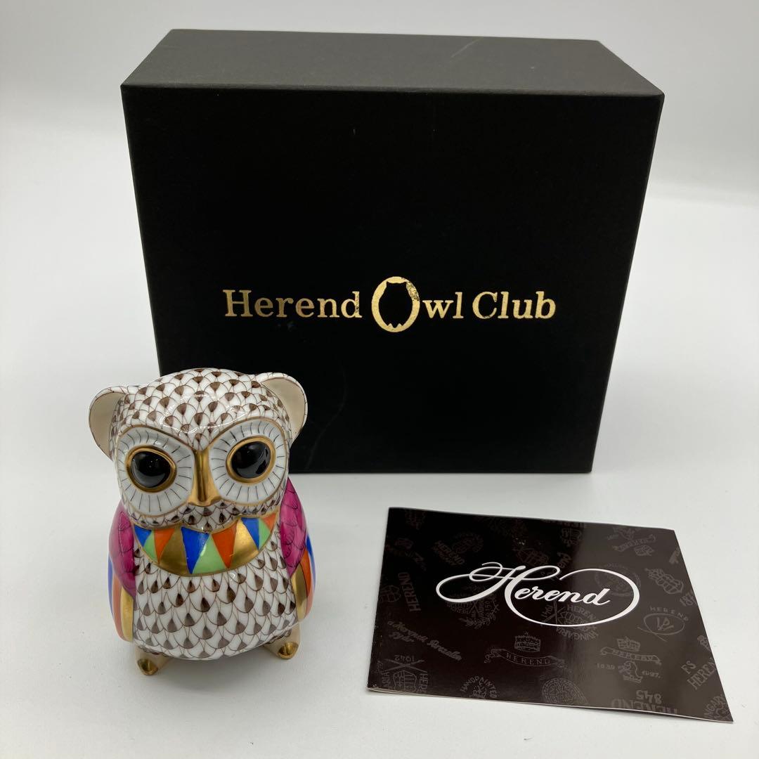 じゅん✨ヘレンド マヤのふくろう 442/3000 箱付 限定 置物 陶器