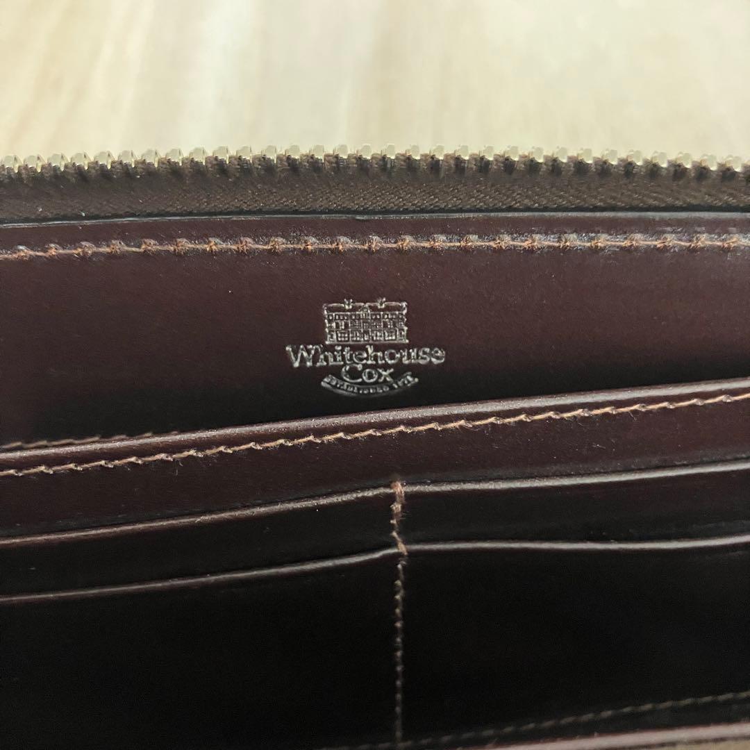 訳あり未使用 ✨ホワイトハウスコックス✨ラウンドジップ✨長財布✨ダークブラウン
