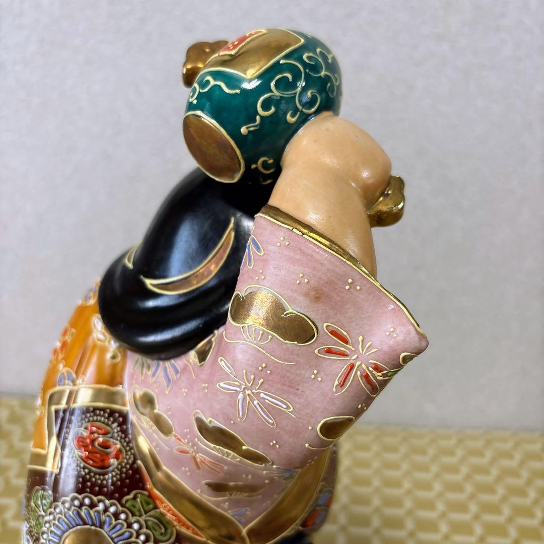 九谷焼　大黒天　14号大黒・盛　大黒様　俵乗り大黒天　縁起物　高さ42cm