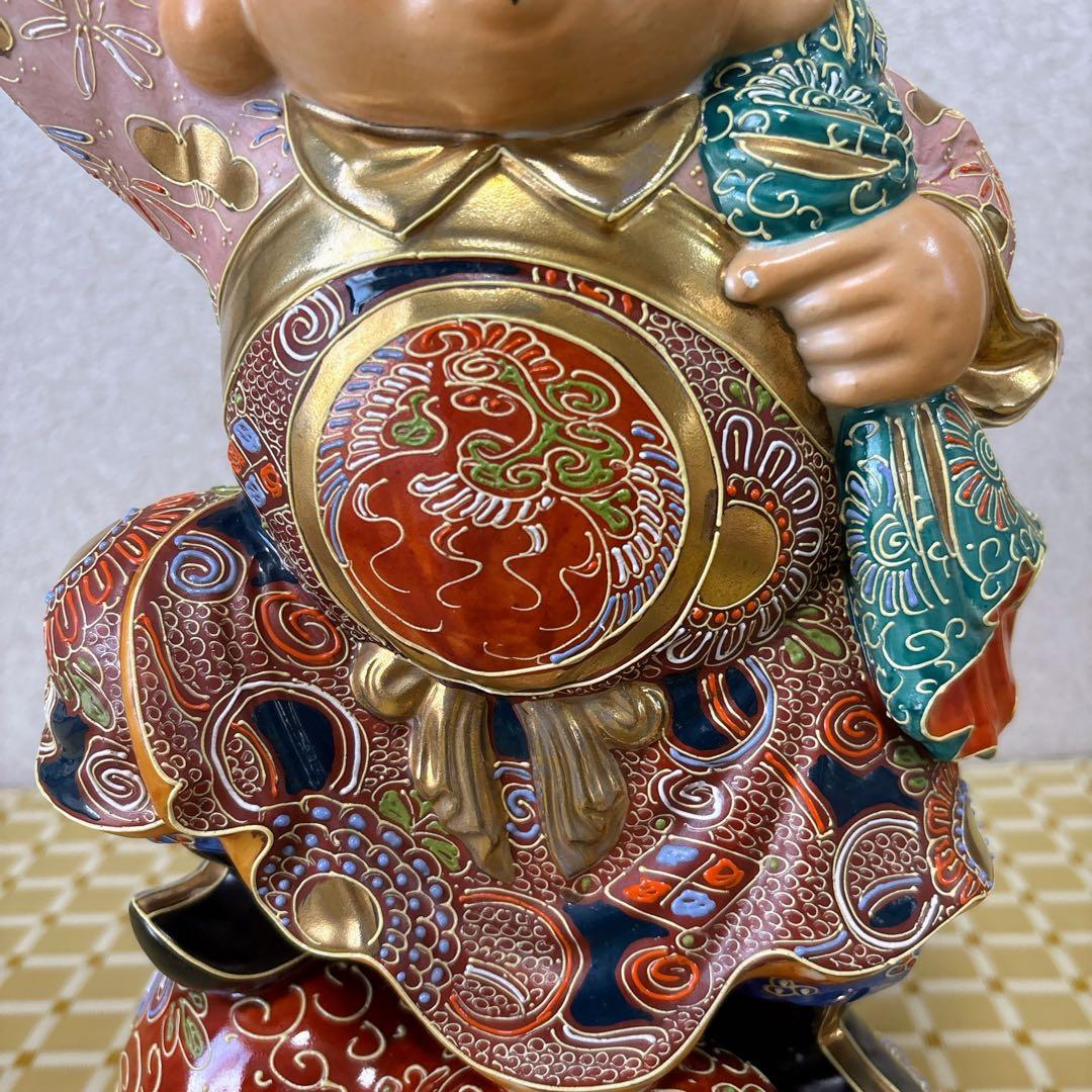 九谷焼　大黒天　14号大黒・盛　大黒様　俵乗り大黒天　縁起物　高さ42cm