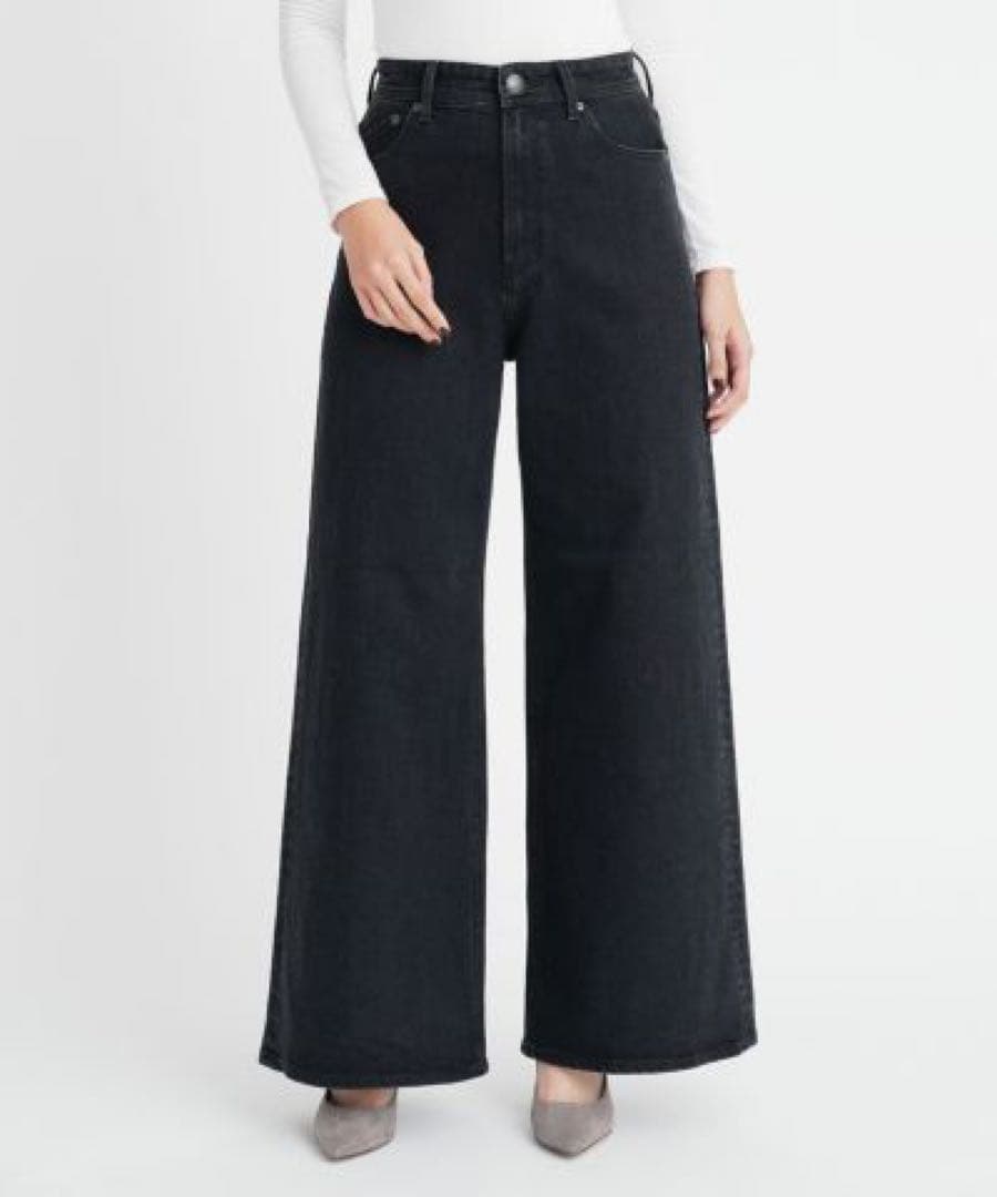 YANUK ワイドフレア 23 オールドブラック ヤヌーク