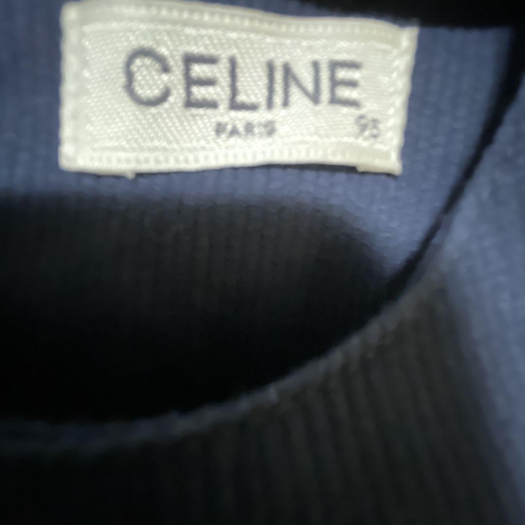 セリーヌ　トリオンフ　ワンピース　ジャンパースカート　ネイビー　コーデュロイ