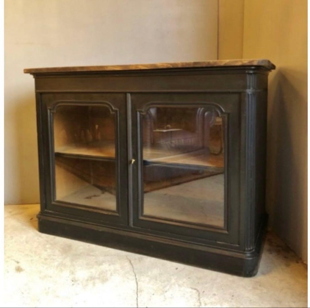 ヴィンテージ ウッド キャビネット フランス ヨーロッパアンティーク食器棚ユーロ