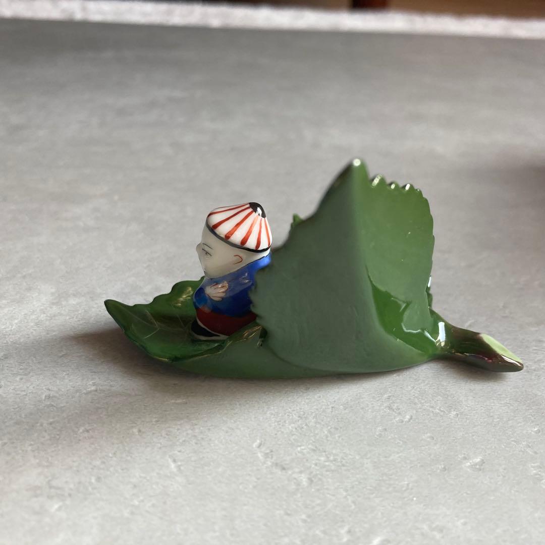 HEREND ヘレンド 置物 カード立て 葉の上のマンダリン