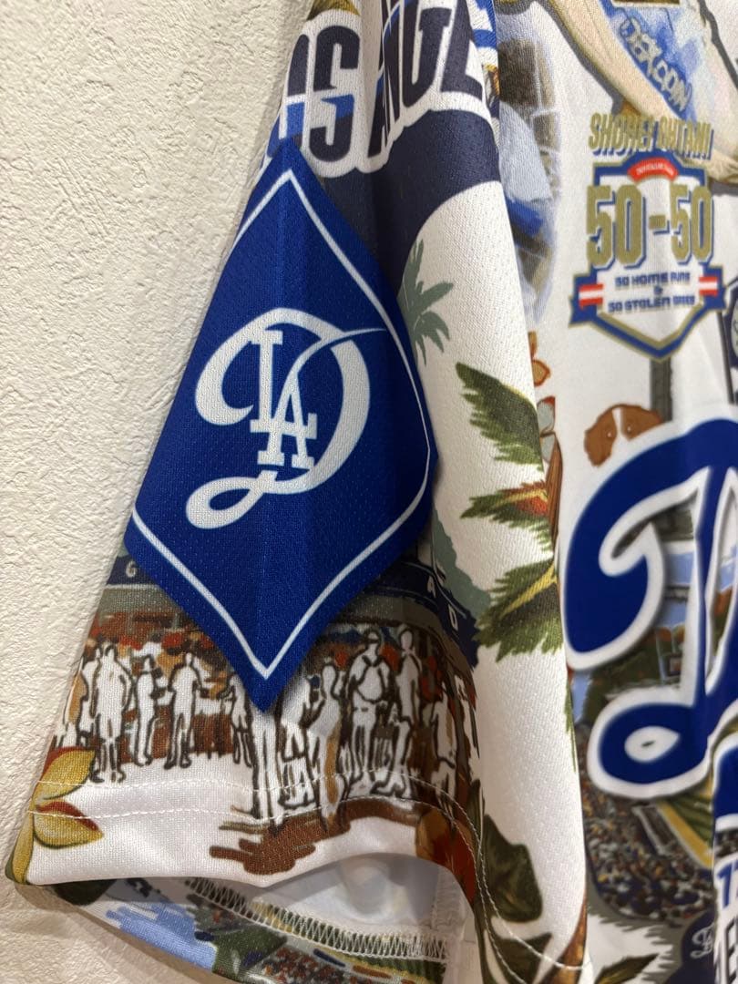 ラスト一点！⭐️期間限定価格⭐️大谷翔平 サインアロハユニフォーム50/50CLUB