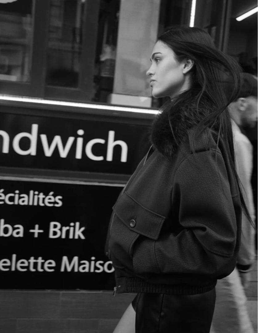 ZARA ファーカラー　ライダースジャケット　コート　L 今季新品同様　ブラウン