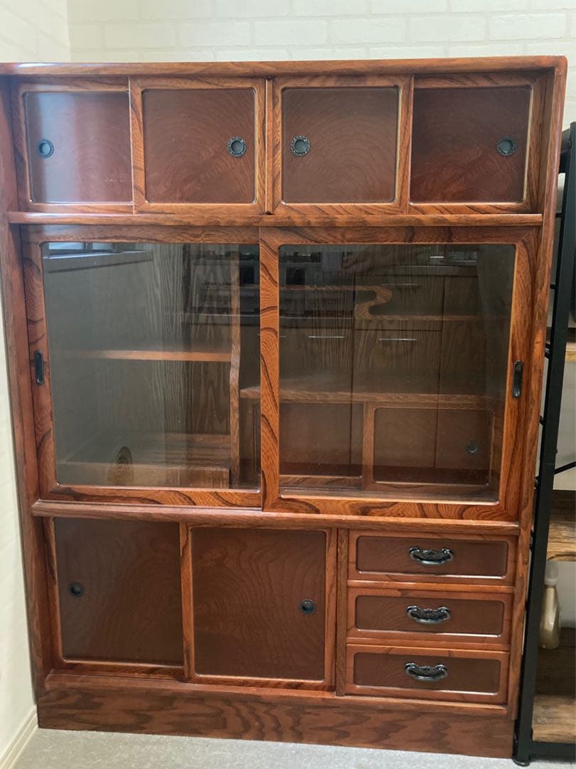 アンティーク家具　昭和レトロ　茶箪笥　和家具　古家具　箪笥　ヴィンテージ