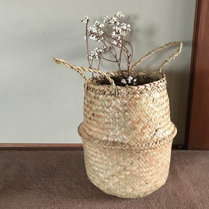 ☆値下げ中☆ 未使用 東南アジアのバスケット (Mサイズ)