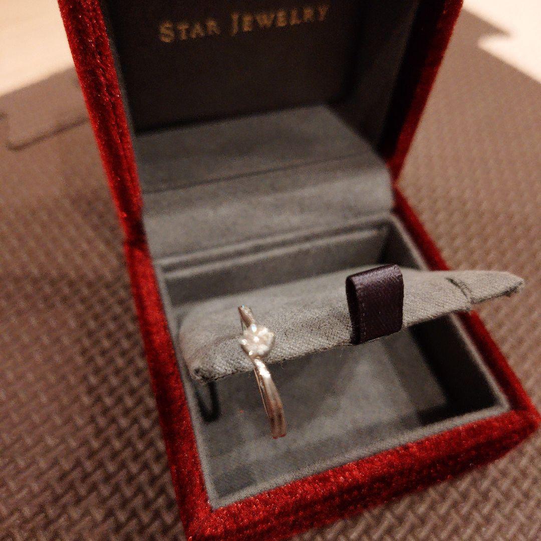 いちごさま専用４℃ プラチナ 1粒 ダイヤモンド リング 7.5号 0.156