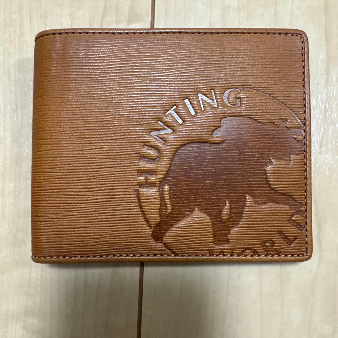 m*2様 HUNTING WORLD 二つ折り財布 キャメル
