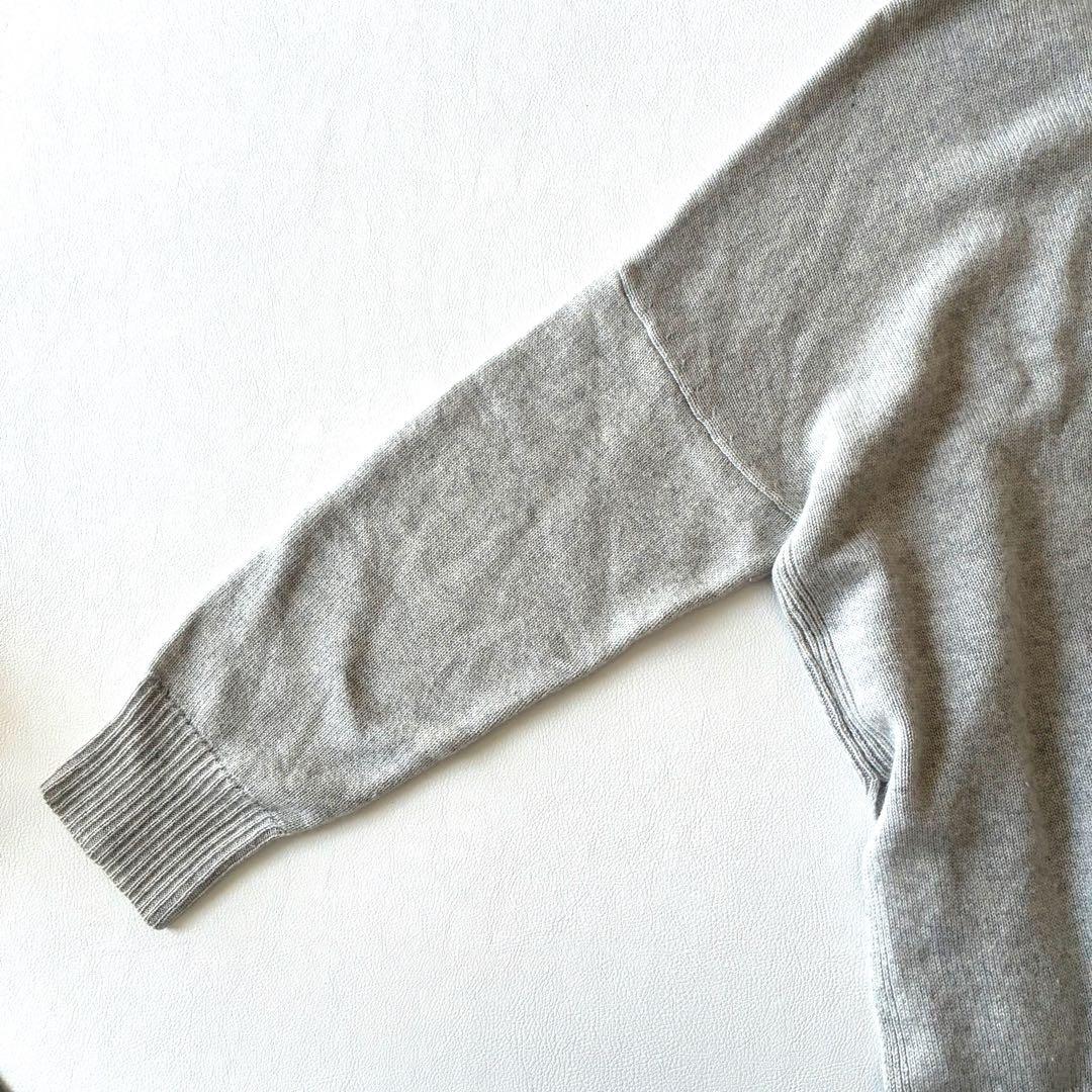 【美品】セオリーリュクス　カシミヤ100％クルーネックセーター　ライトグレー