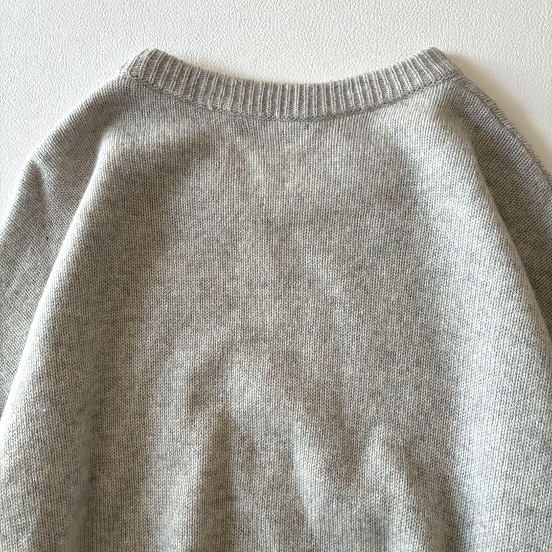 【美品】セオリーリュクス　カシミヤ100％クルーネックセーター　ライトグレー