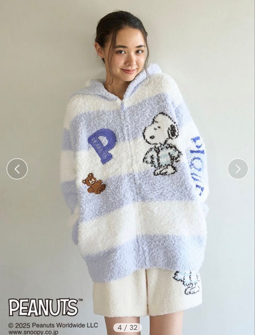 【PEANUTS】【UNISEX】オリジナルアート ジャガードパーカ