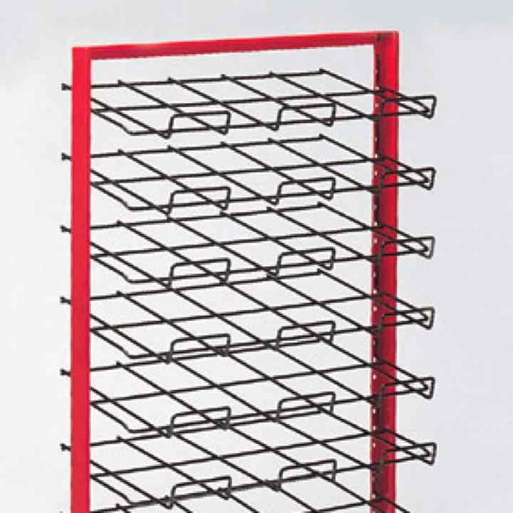 【送料無料】【本屋さんの】マガジンラック平置き【7段：ワイド】：シルバー