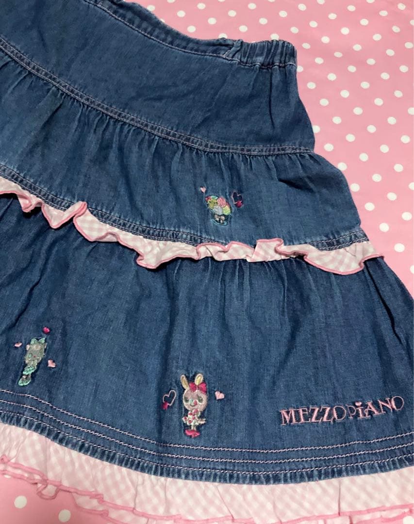 メゾピアノ　デニムスカート　140