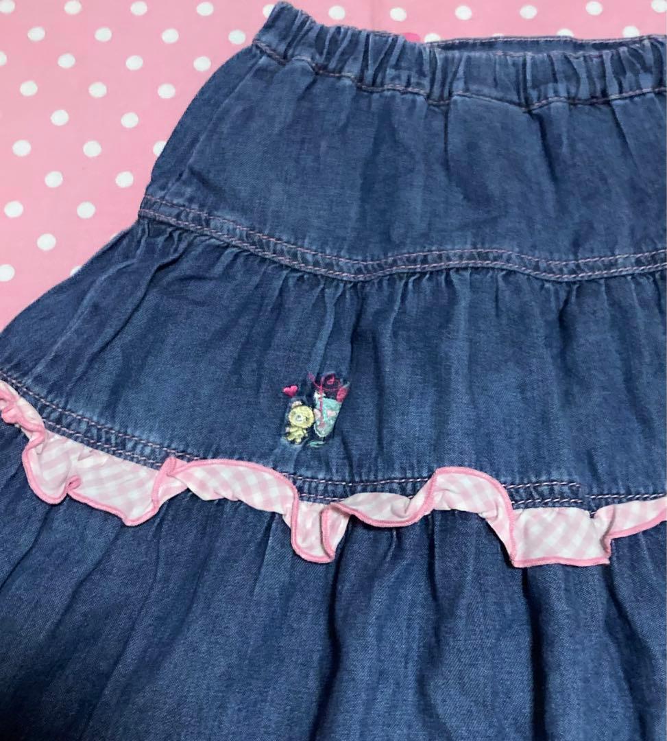 メゾピアノ　デニムスカート　140