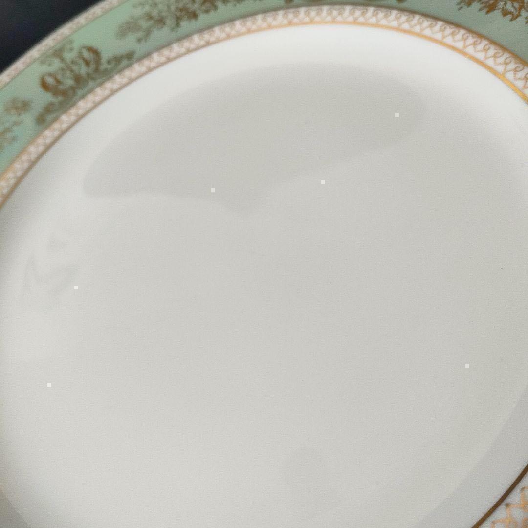 ウェッジウッド ディナープレート セージグリーン フロレンティーン 美品 黒壺