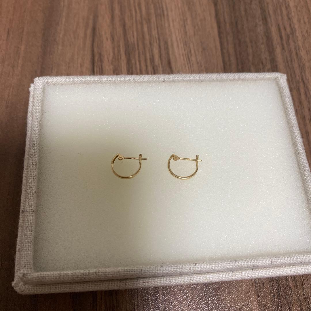 K18YGフープピアス