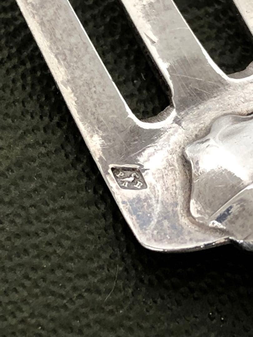 フランス アンティーク　Philippe Berthier 銀製カトラリー3本