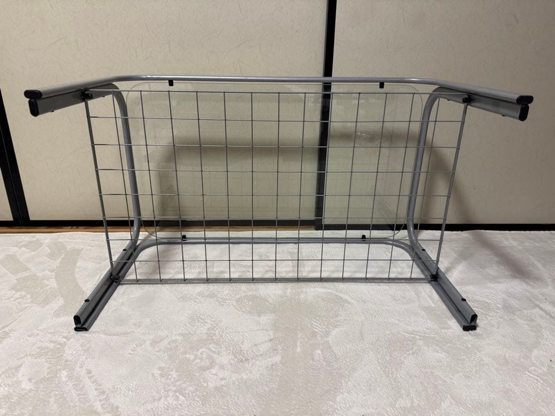 レトロ　80年代　ガラステーブル　センターテーブル　アイアンフレーム