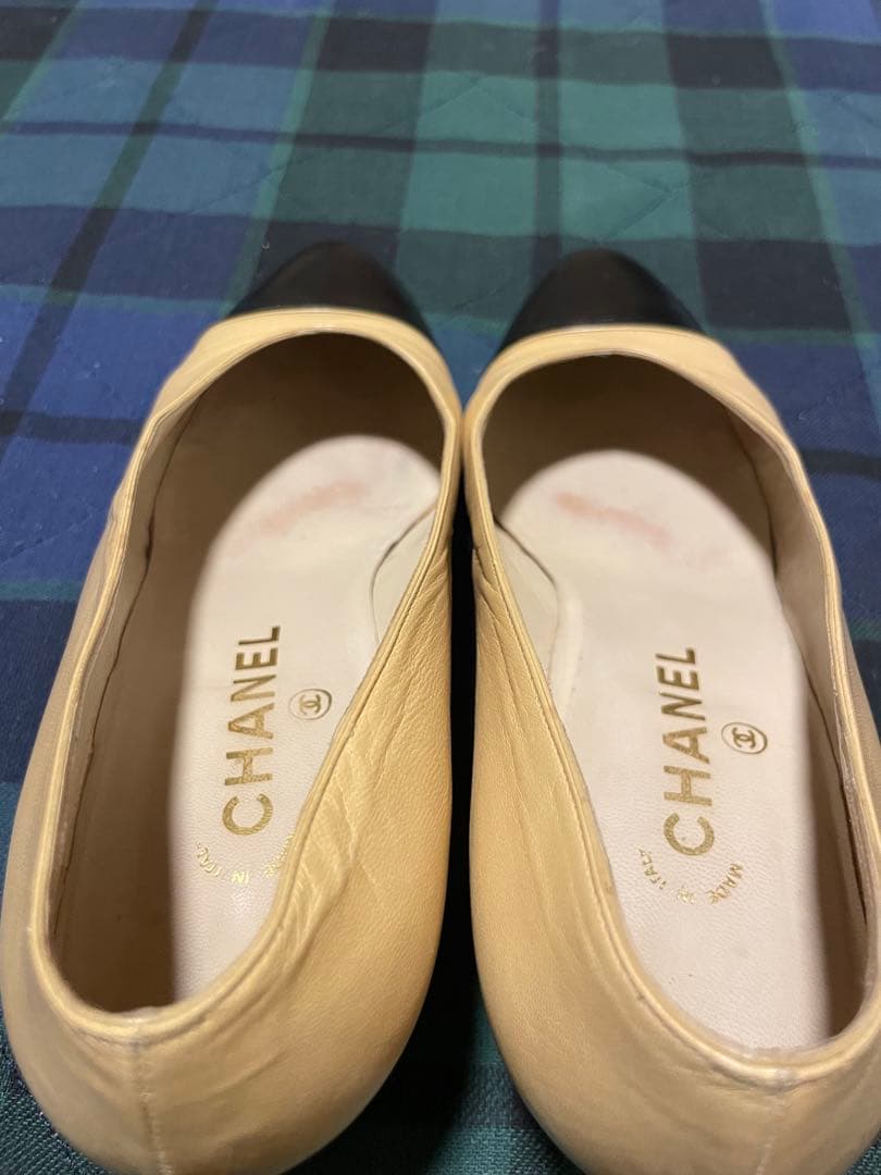 最安値シャネル　CHANEL ヴィンテージ　2トーンパンプス　バイカラーレザー