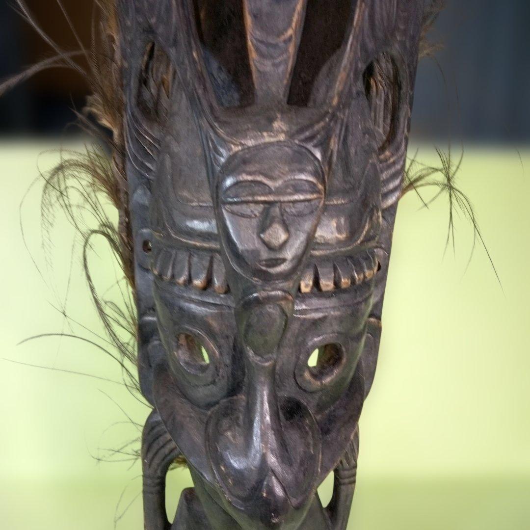 Tao　パプアニューギニア　木彫像　オブジェ　木製　木彫り　雑貨
