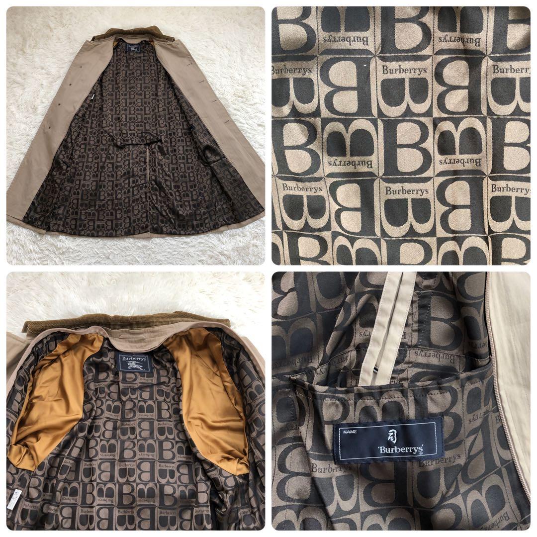 激レア✨ロゴ柄　バーバリー　トレンチコート　ライナー　襟付き 4way ベルト