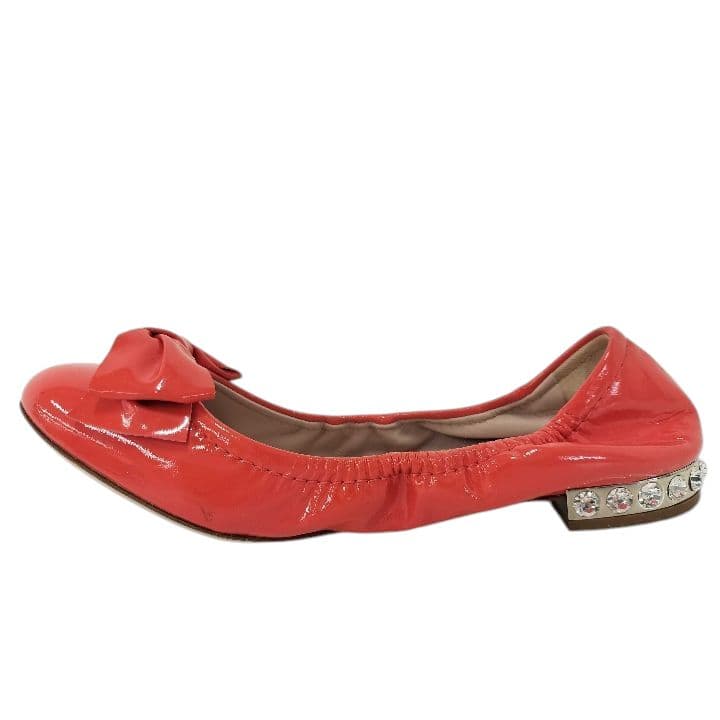 【極美品】miu miu/ミュウミュウ　バレエシューズ/パンプス　ビジュー