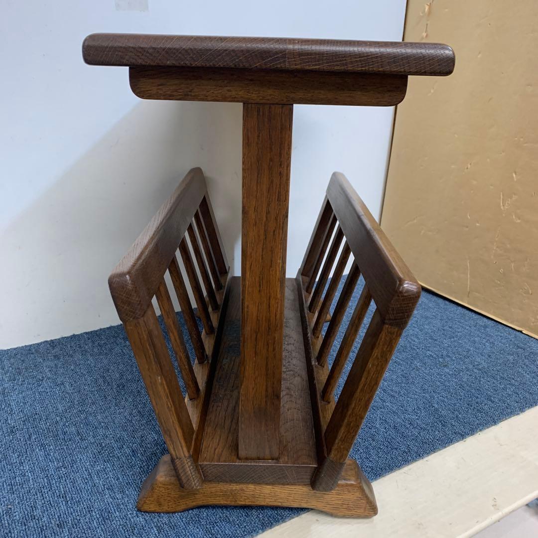 オランダ製 オーク無垢材 サイドテーブル x マガジンラック コーヒーテーブル