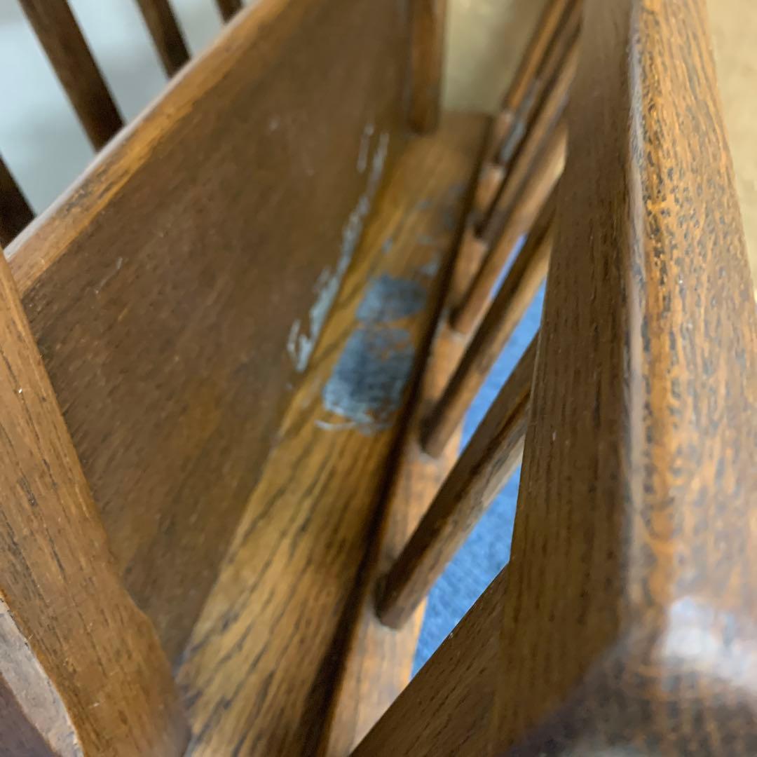 オランダ製 オーク無垢材 サイドテーブル x マガジンラック コーヒーテーブル