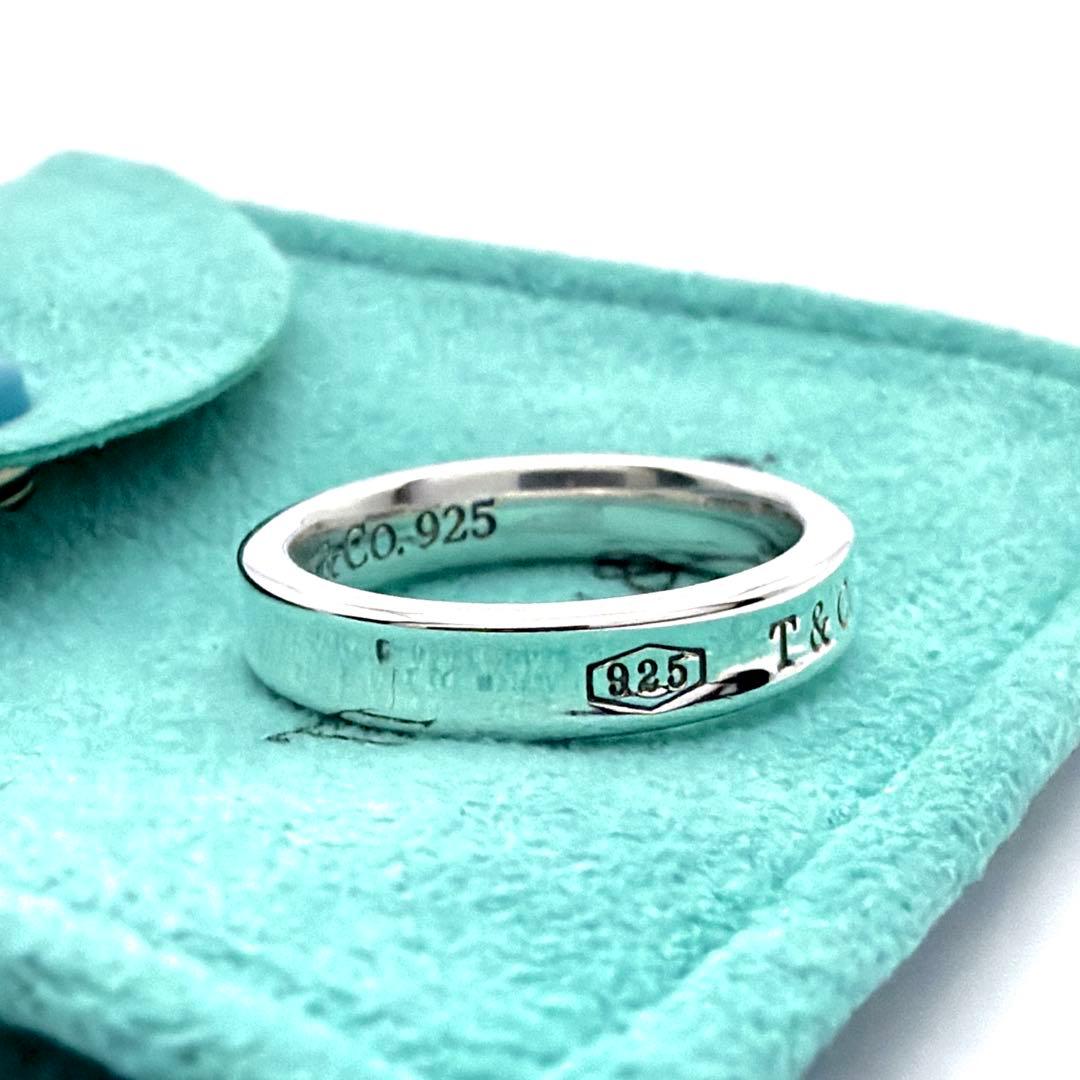 極美品 新品仕上げ ティファニー 1837 ナロー リング 10号 SV925