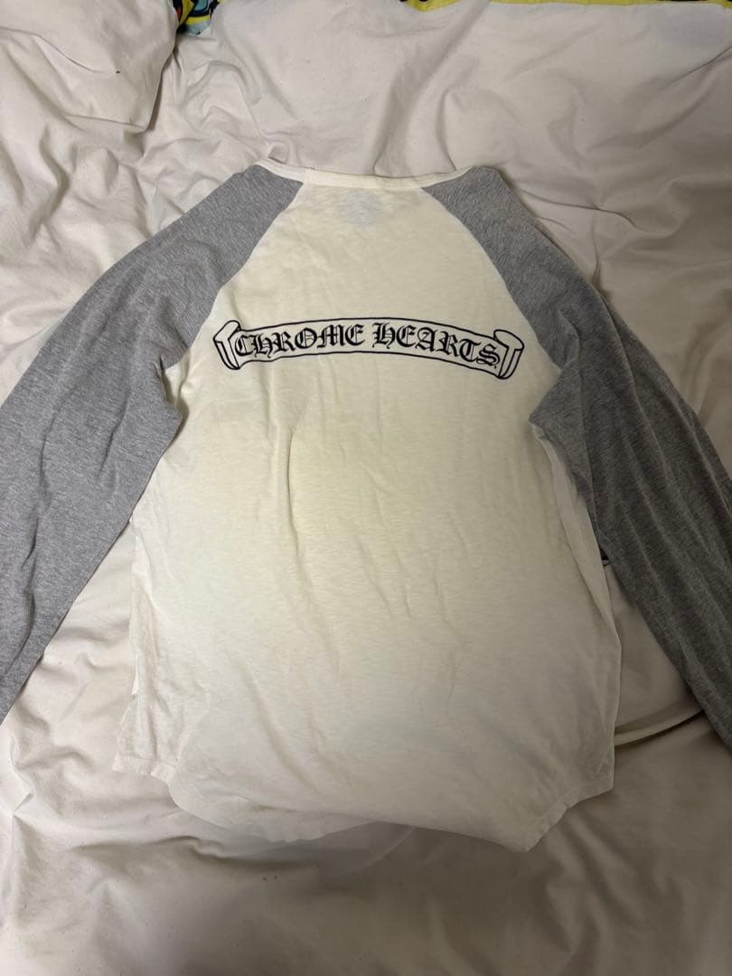 CHROME HEARTSラグラン ロンt ホワイト/グレー raglan