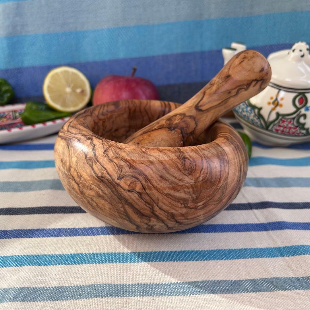 オリーブの木　スパイスマッシャー すり鉢すりこ木セットA