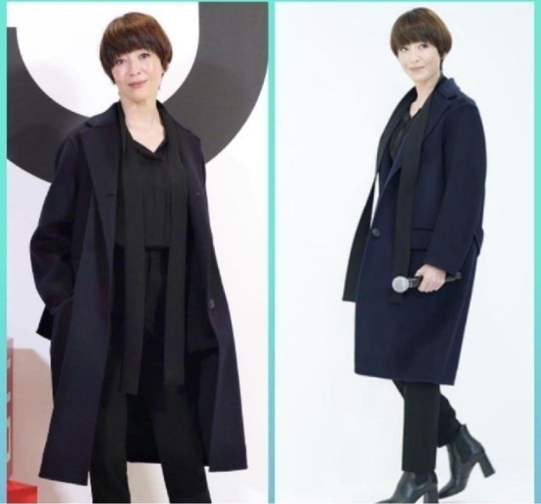 新品未使用タグ付　ユニクロ+J カシミヤブレンドチェスターコート ダークグレー