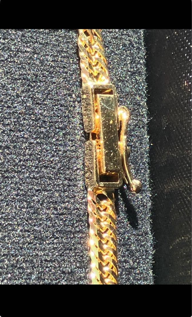 タイムセール早い者勝ち！送料無料　喜平k18ネックレス　12面トリプル　50cm