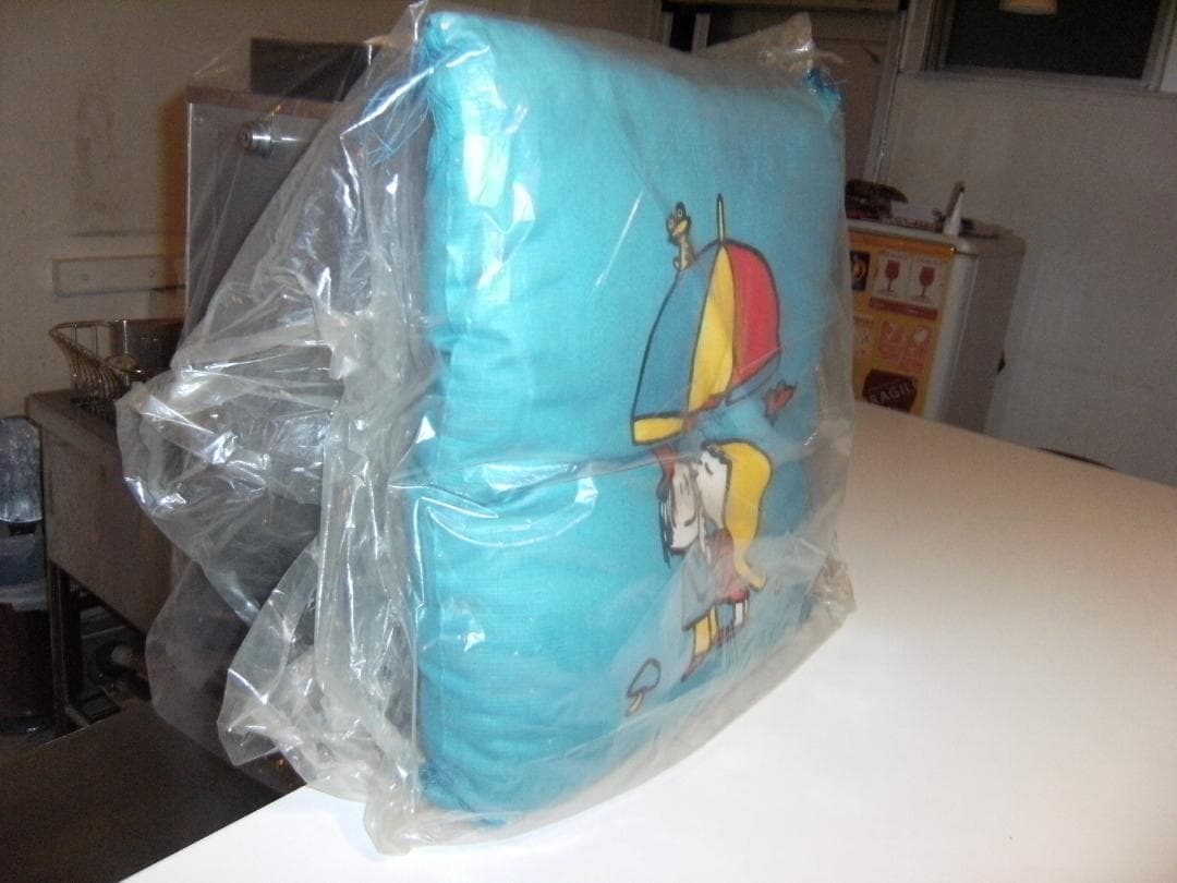 昭和レトロ★日本製★アニメ 原宿系 水森亜土 亜土ちゃん系 クッション 座布団