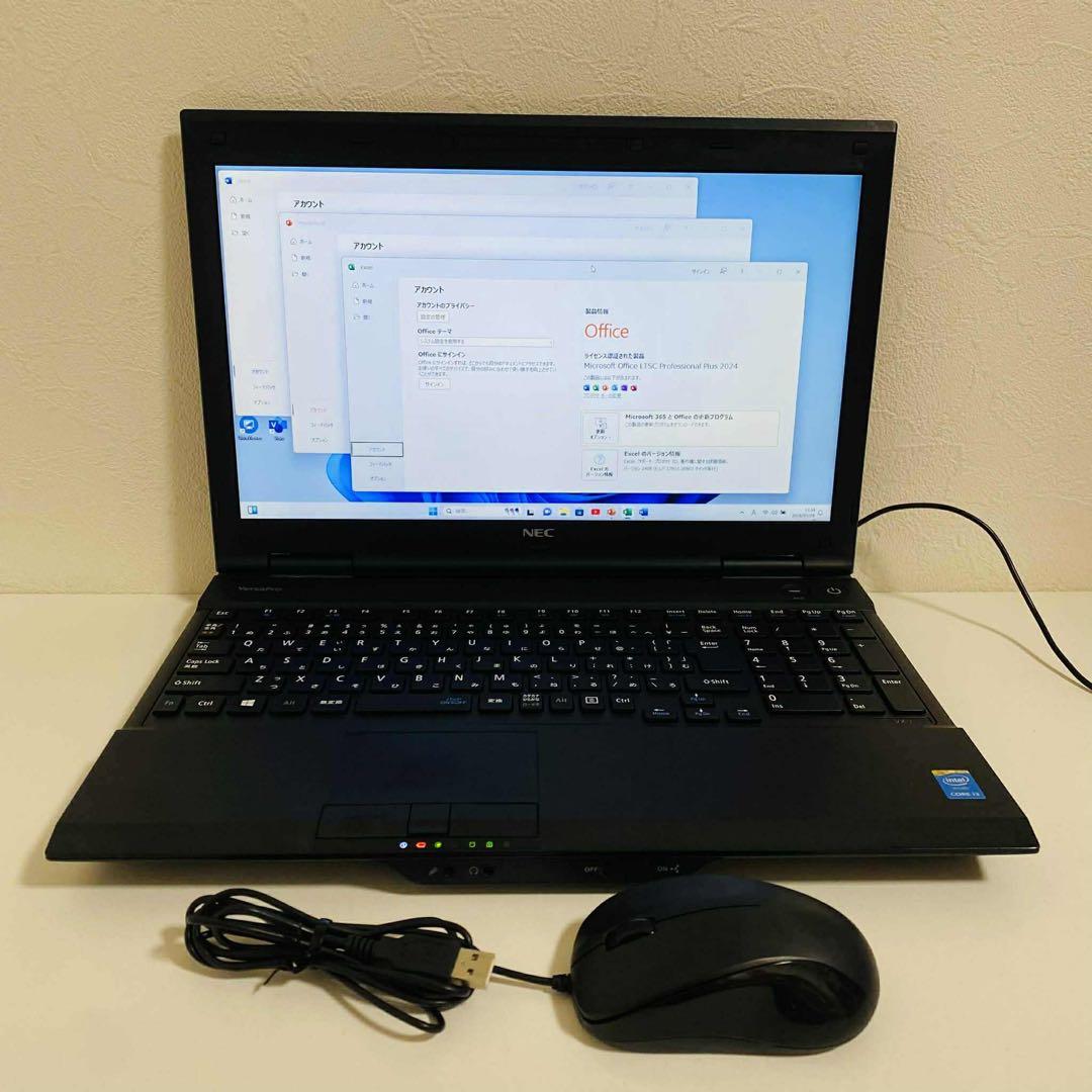 Y83 NECノートパソコンSSDメモリ8G高速 Windows11オフィス付き