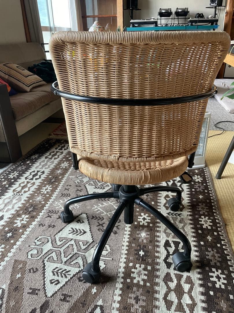 IKEA GREGOR ラタン製ベージュデスクチェア