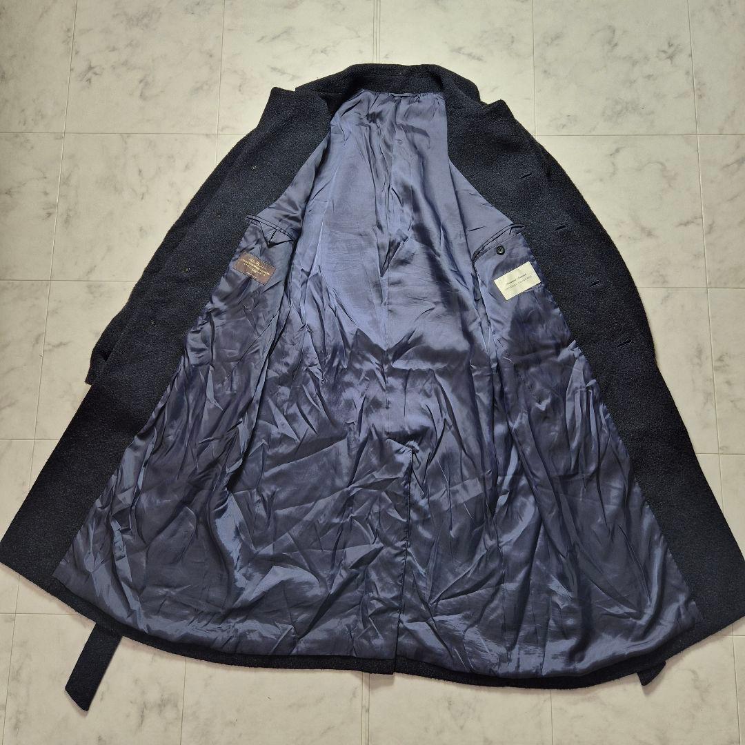 【美品】ユニバーサルランゲージ ステンカラーコート カノニコ ベルト LL