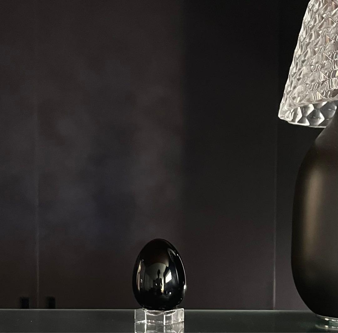 Baccarat バカラ /※廃盤品 ブラッククリスタル エッグ オブジェ