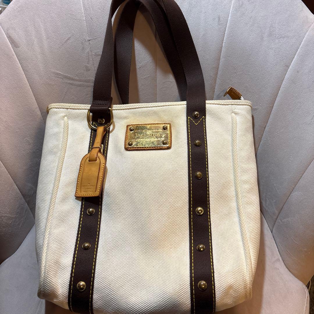 は*る様 Louis Vuitton アンティグア カバMM トートバッグ ホワ