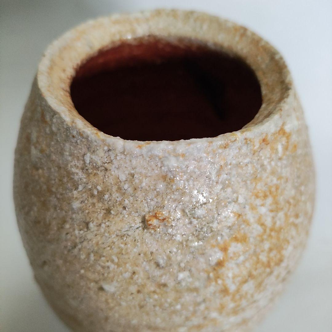 岡見周二　掛花生　花入　花瓶　信楽　自然釉