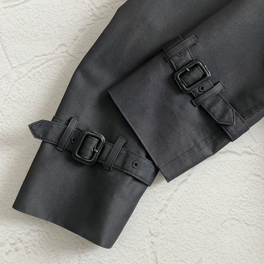 【未使用級】アクアスキュータム ロンドン トレンチコート ブラック 日本製 36