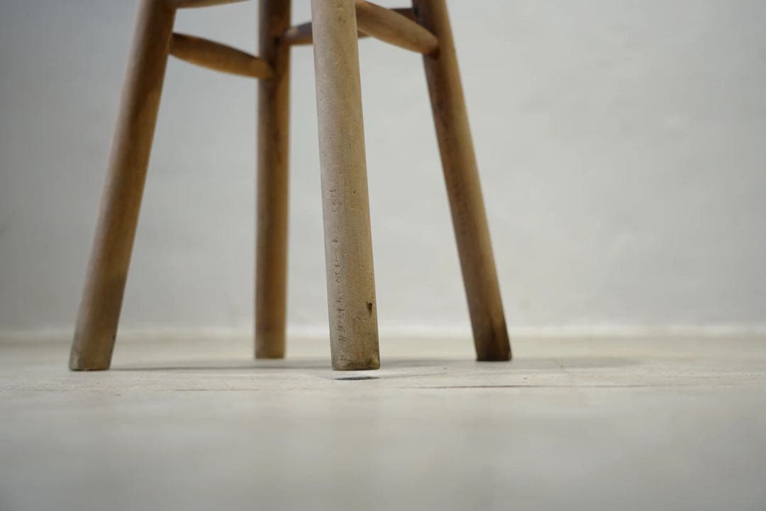 丸スツール　古木　昭和レトロ　ビンテージ椅子