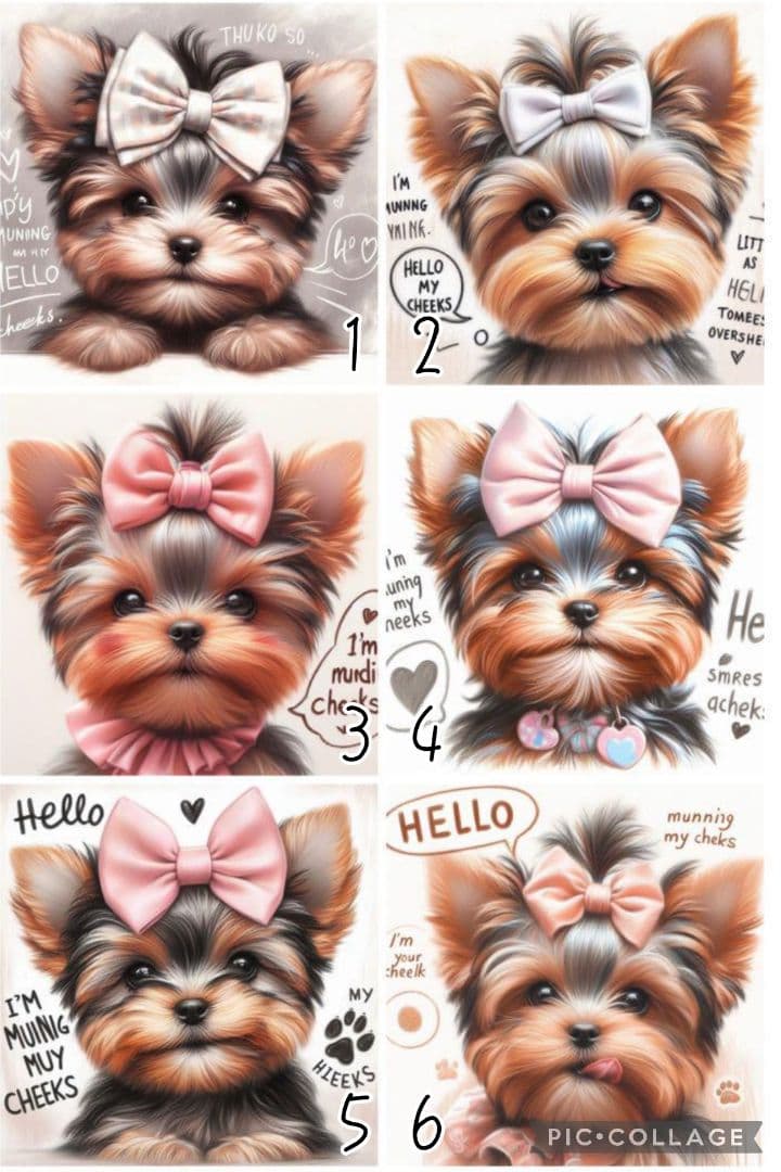 7/10♡ヨーキー♡わんちゃん♡パネル♡ハンドメイド