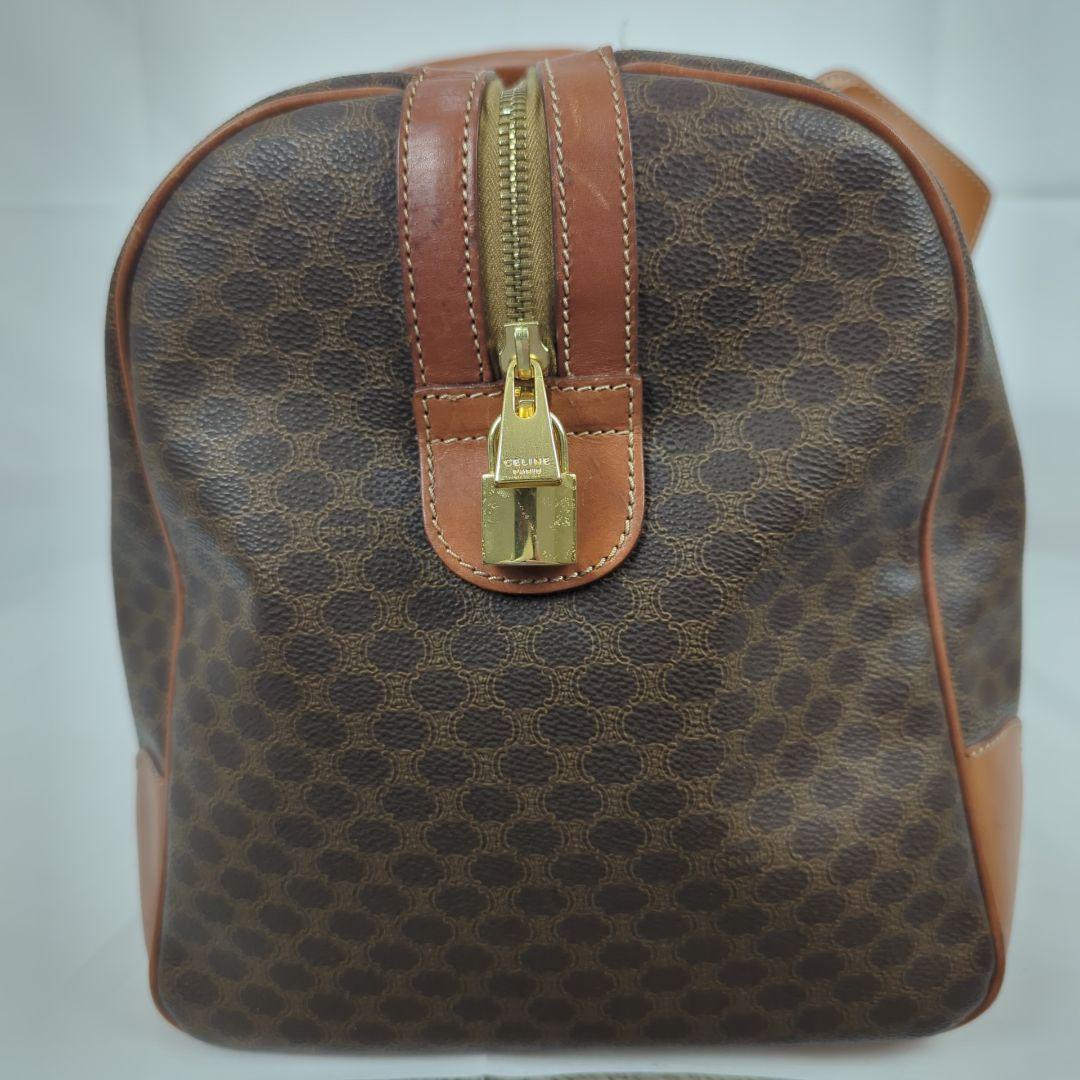 CELINE セリーヌ マカダム レザー ボストンバッグ 大容量