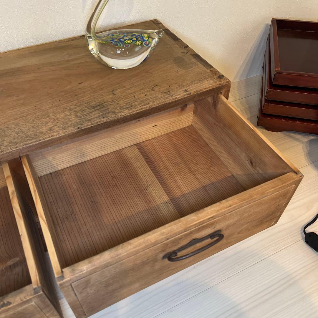 ローボード テレビ台 時代箪笥 古家具 昭和レトロ ヴィンテージ　什器