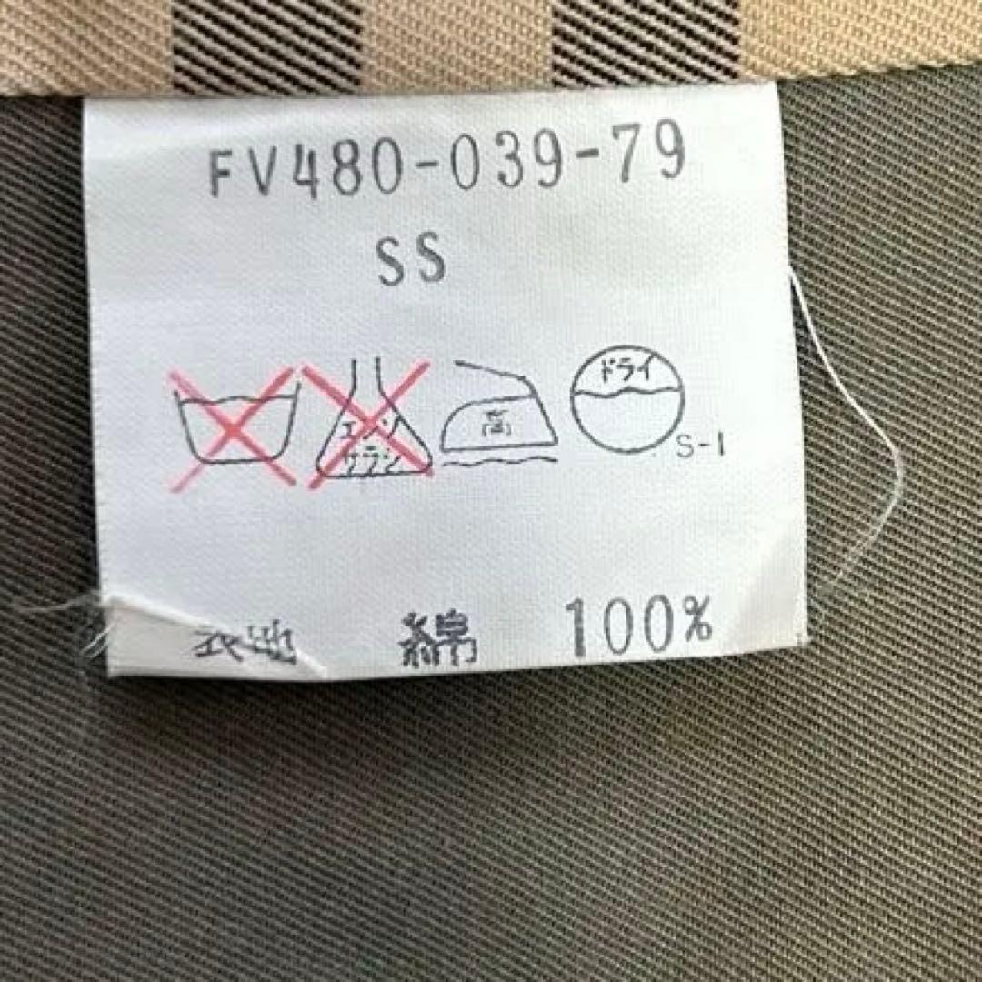 【Burberrys】玉虫色 カーキ ステンカラーコート ノバチェック SS