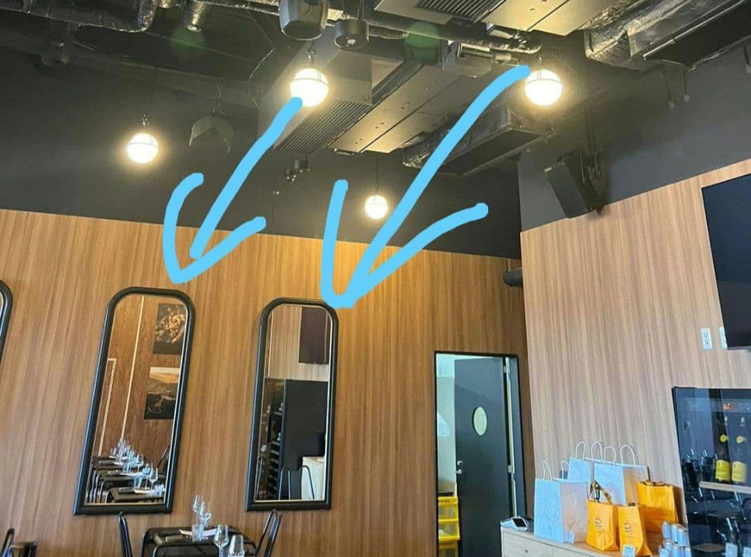 ⚠最後の在庫です⚠フランス館展示品アーチ型スタンドミラー 黒と金