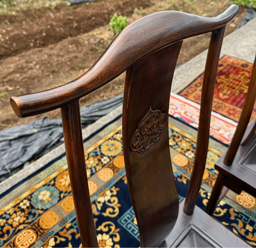 シノワズリ様式 楡材 アームレスチェア 中国家具Mandarin 椅子